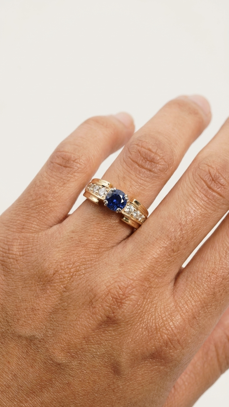 stark jewelers bespoke engagement cluster diamonds ring collection on a model