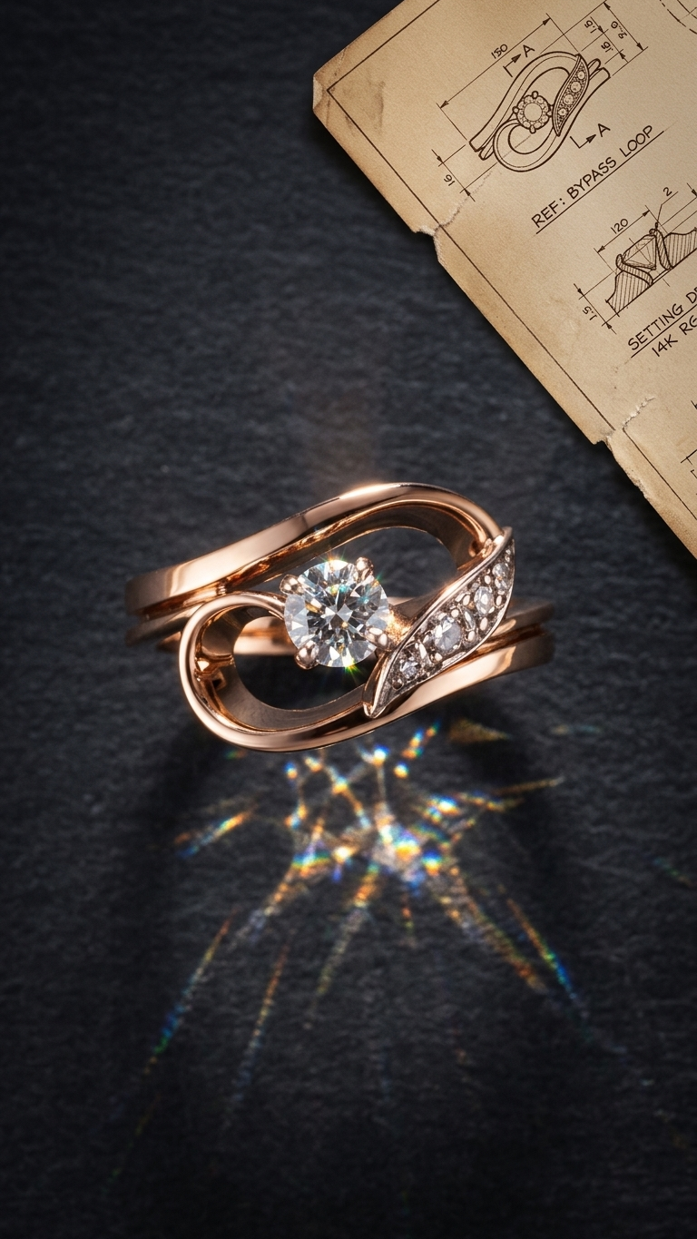stark jewelers bespoke engagement architectural styling diamonds ring collection 