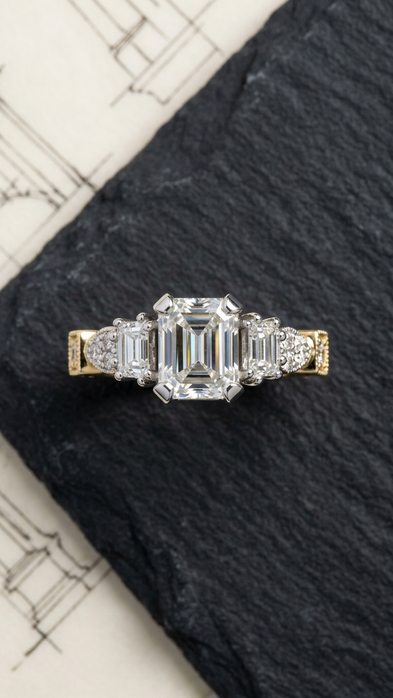 stark jewelers bespoke engagement architectural styling diamonds ring collection 