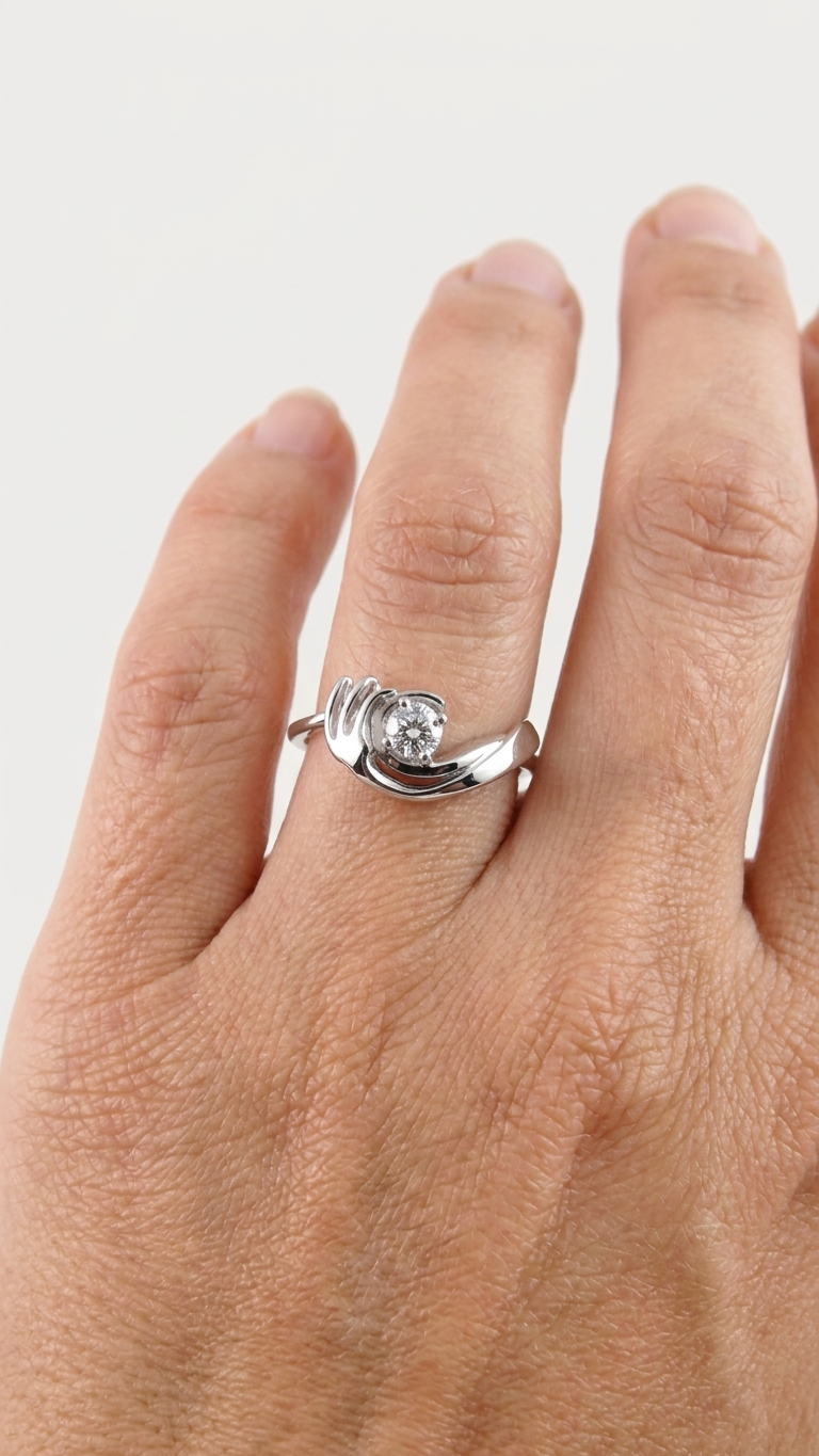 stark jewelers bespoke women's wedding band collection on a model