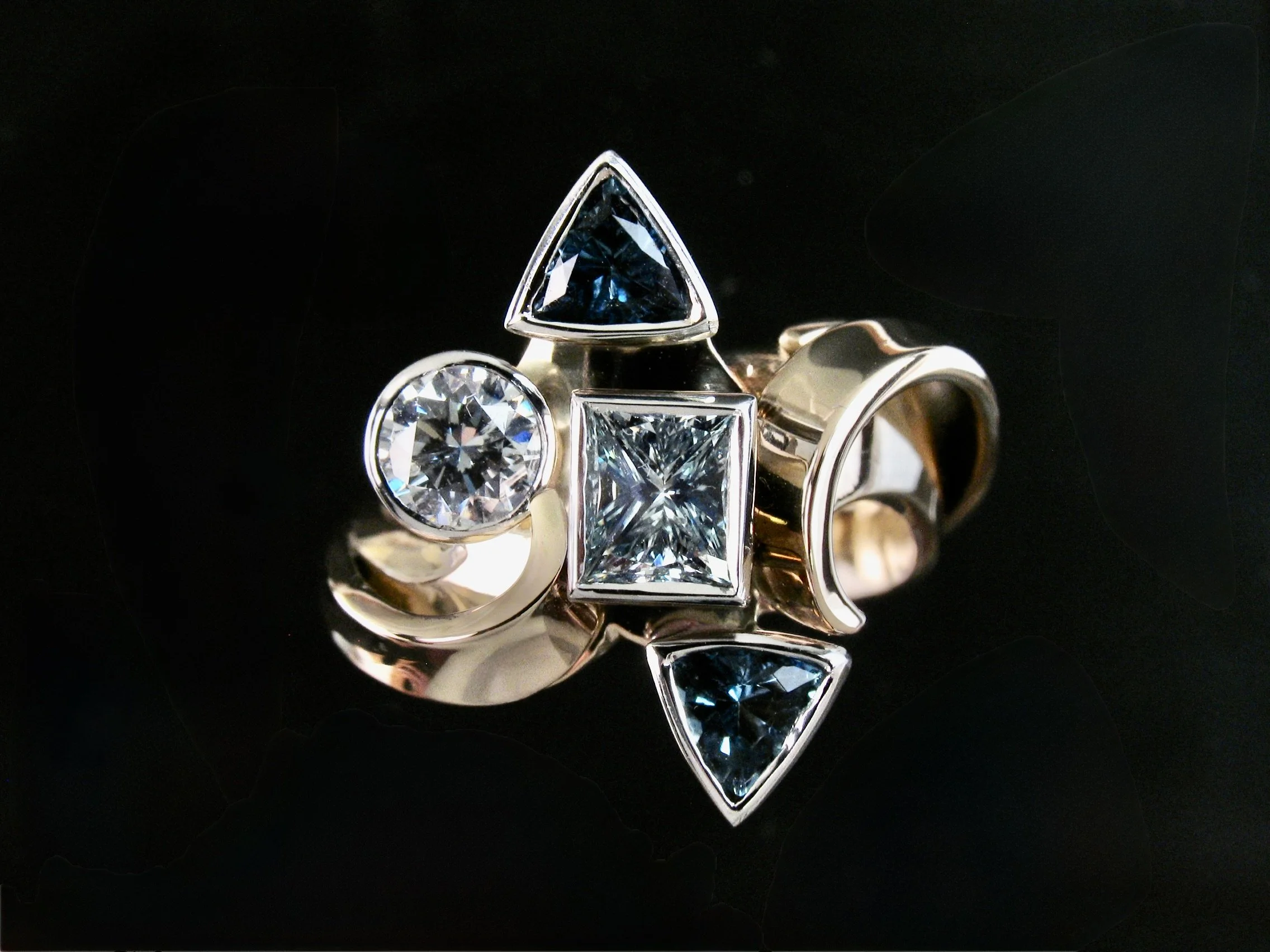 The final reveal of the custom ring from a bespoke design at Stark Jewelers in Sacramento