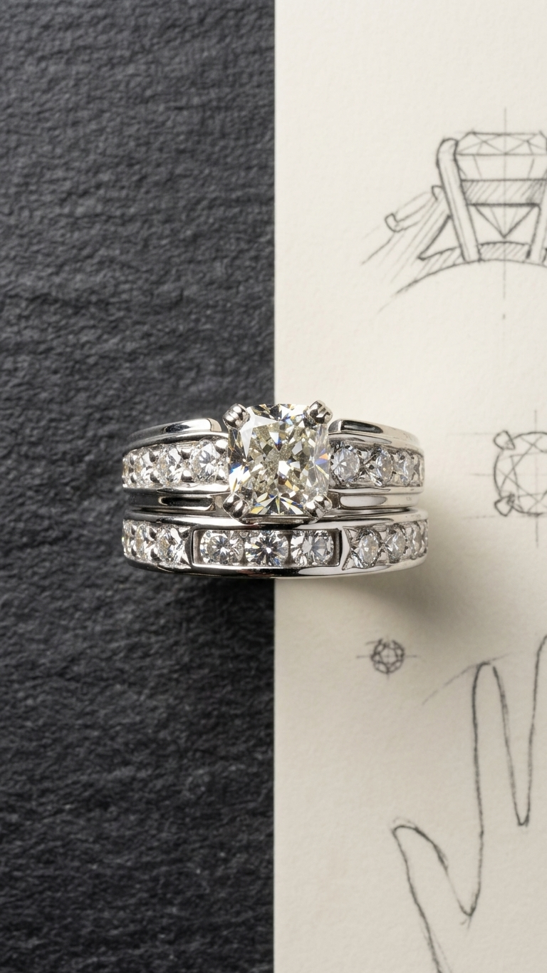 stark jewelers bespoke engagement cluster diamonds ring collection