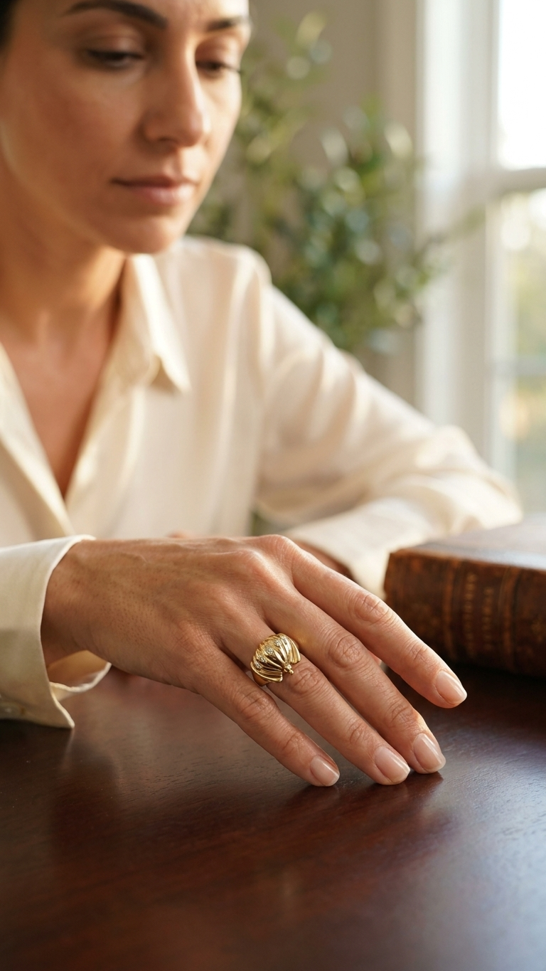 stark jewelers bespoke engagement architectural styling diamonds ring collection on a model