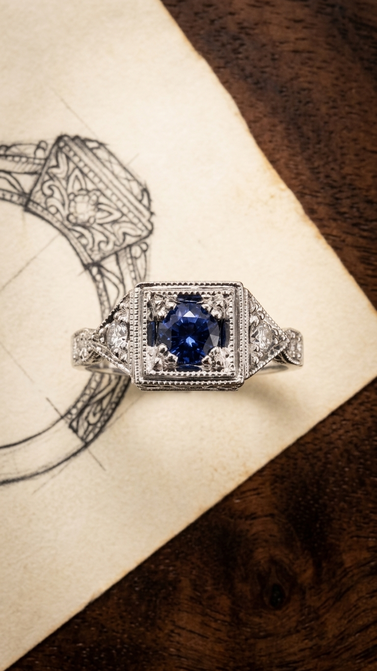 stark jewelers bespoke engagement vintage diamonds ring collection 