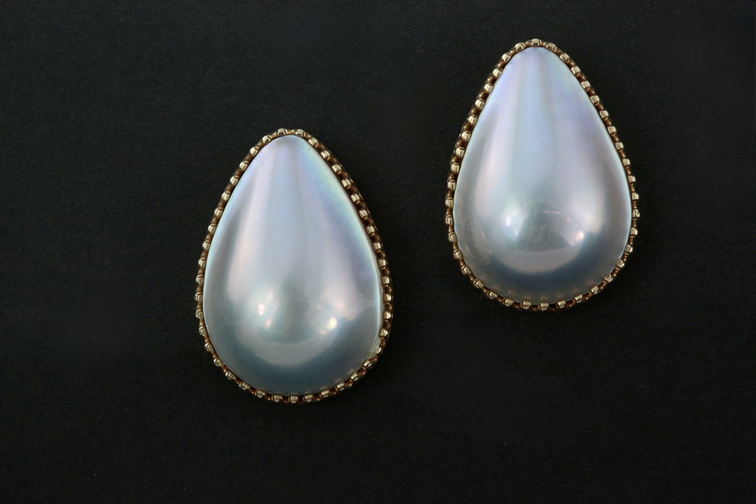 Radiant Elegance Mabe Pearl Earrings