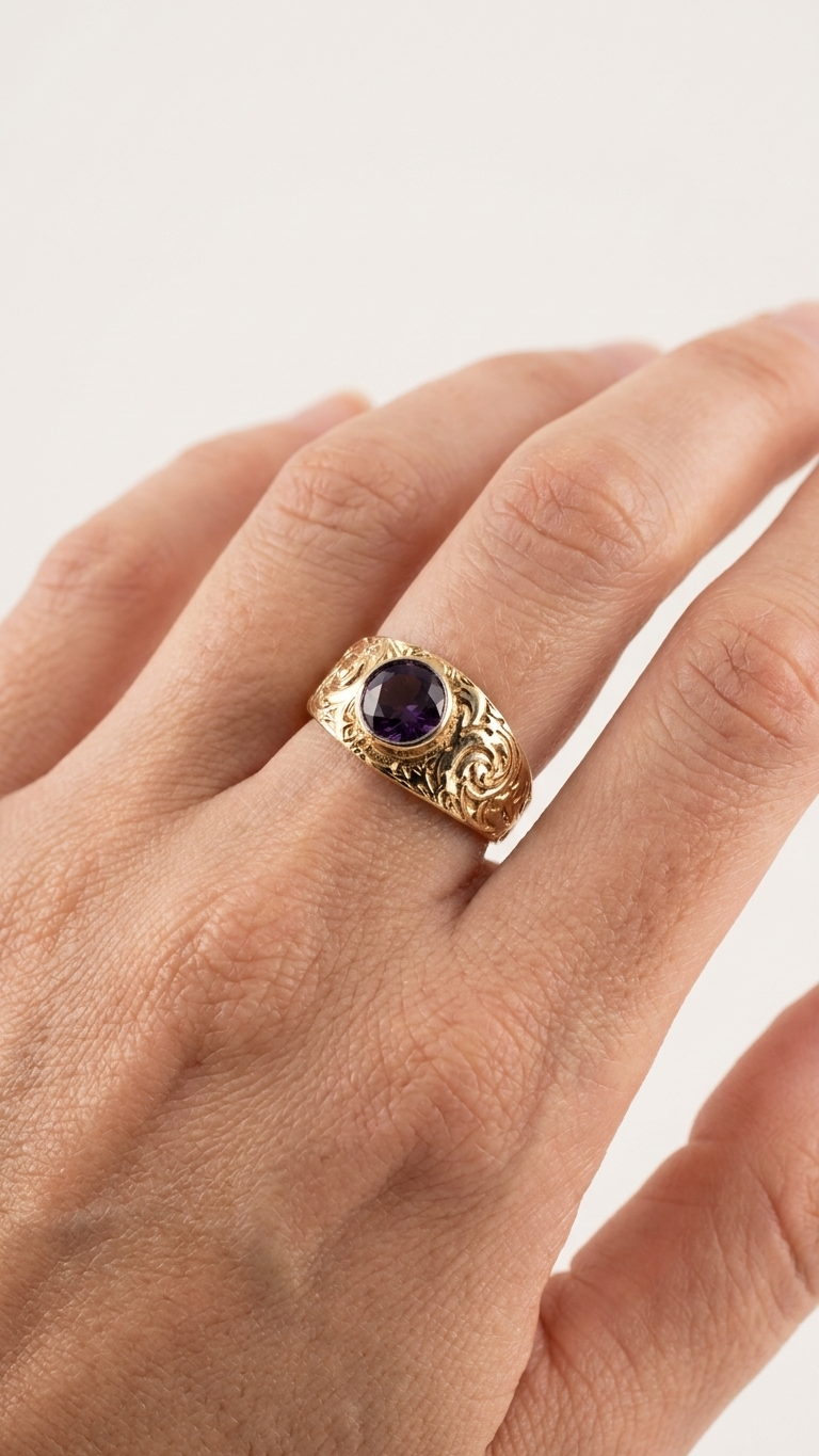 stark jewelers bespoke engagement vintage diamonds ring collection on a model
