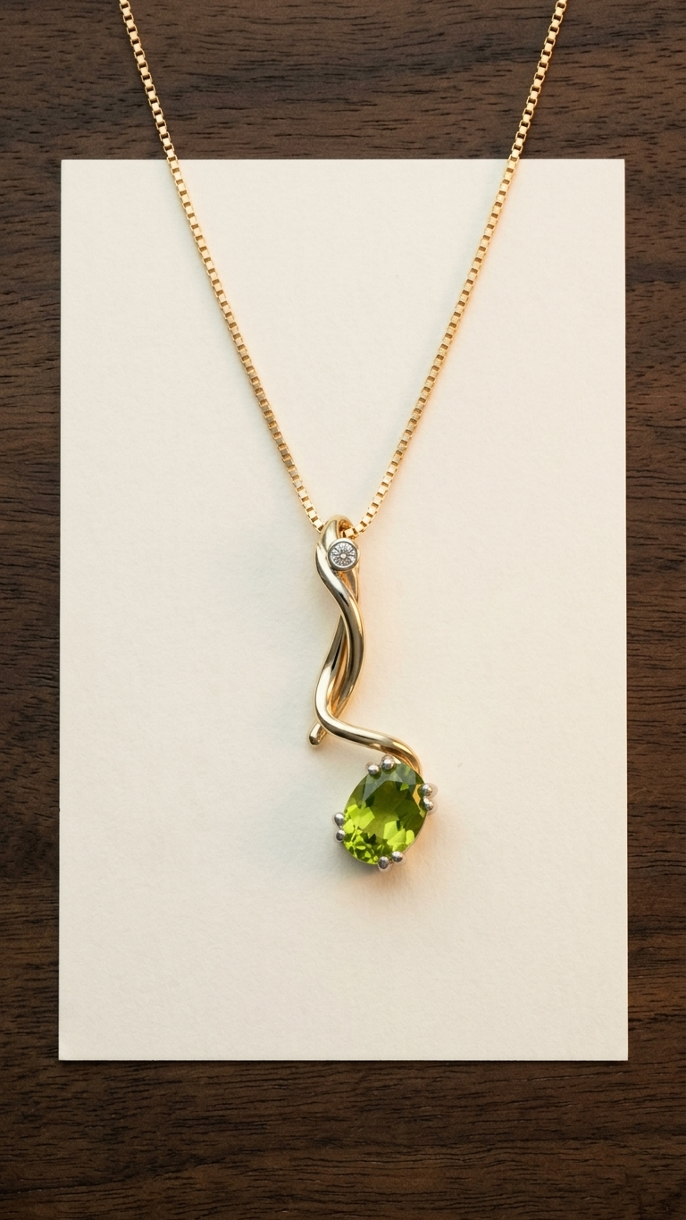 A bespoke Christmas gift with birthstone designed and crafted by Stark Jewelers in Sacramento.