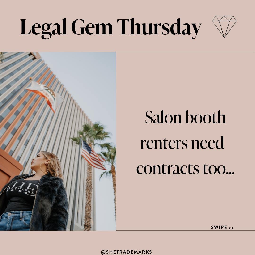 Booth renters have rights too, babe 📣

I've said it before - any kind of working arrangement requires contracts.

Everything should be in writing up front! You don't want any gray areas to cause confusion or legal trouble down the road.

Make sure t