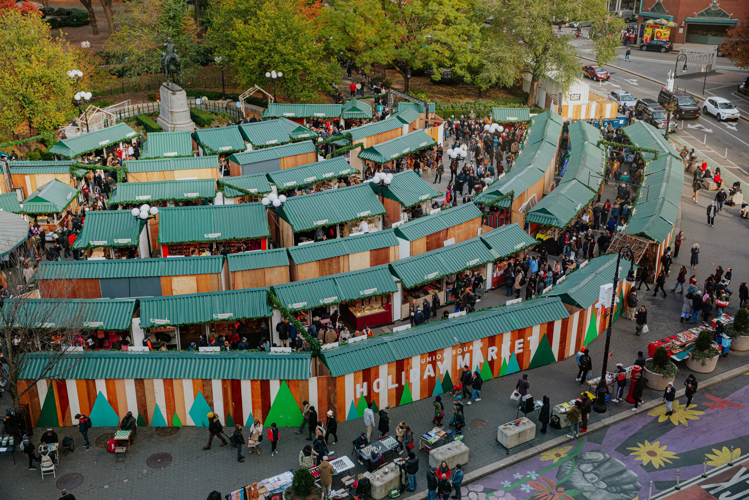 Mercado de Natal da Union Square em Nova York