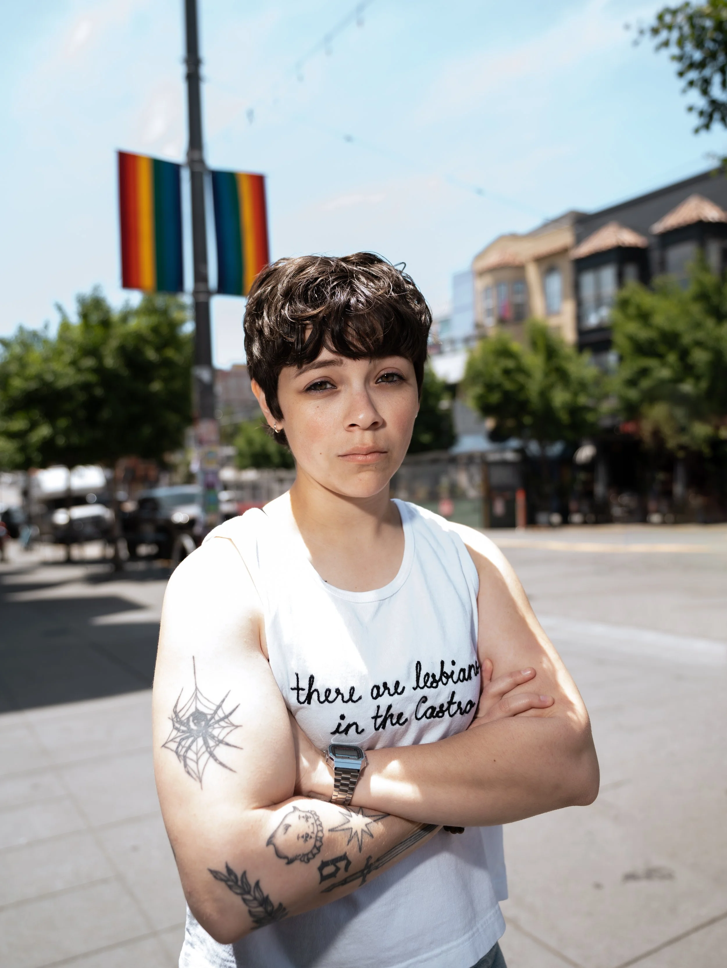 Cursive Tank Top- there are lesbians in the Castro