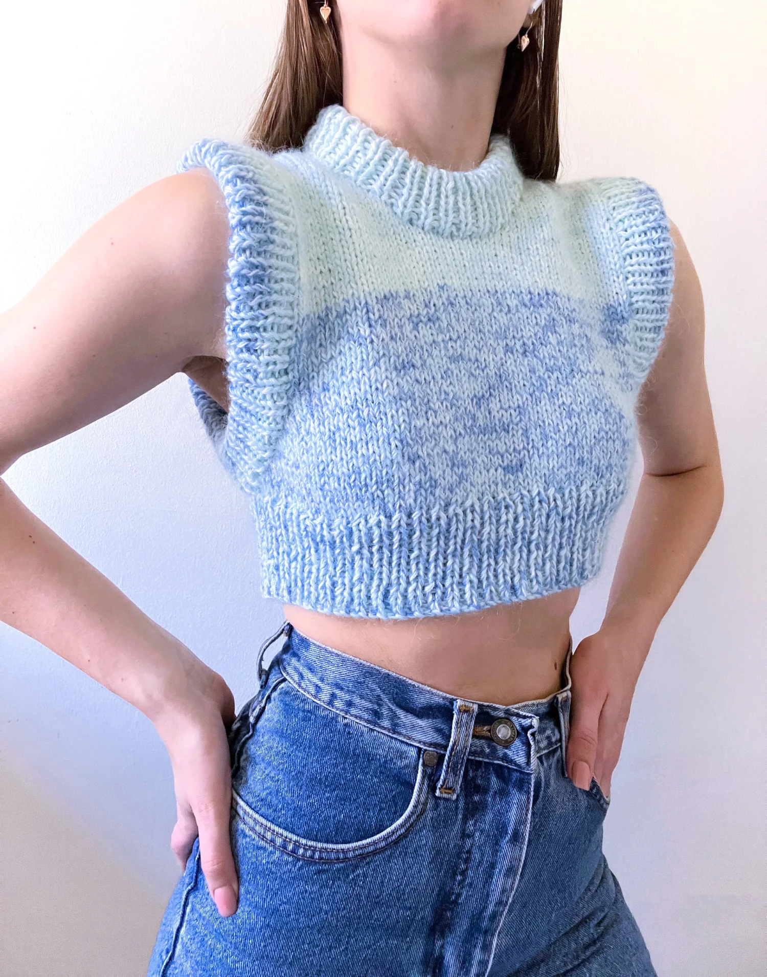 Nomàt PIPING VEST Mint vest — nomadknit