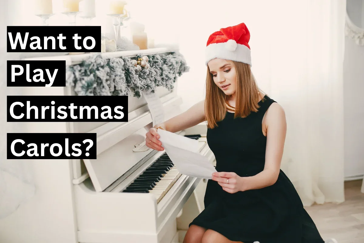 How can beginners play Christmas carols on the piano?