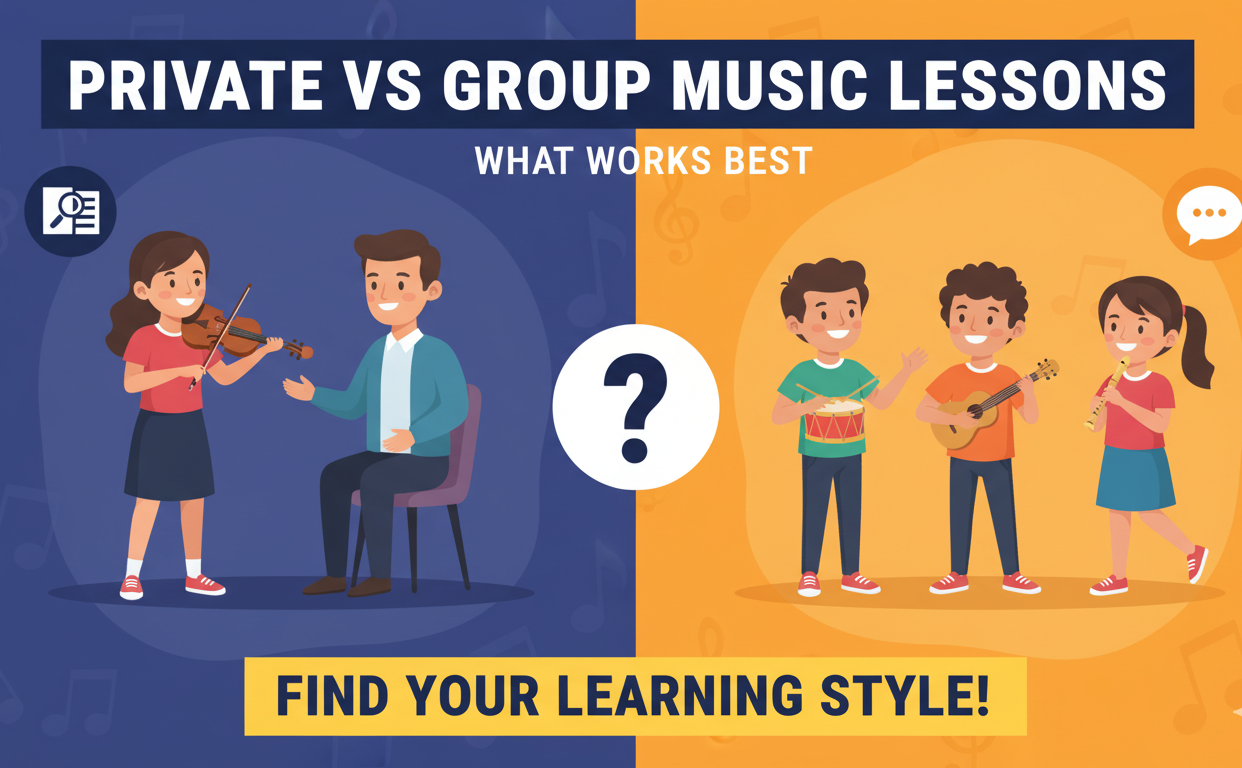 Private vs Group Music Lessons: What Works Best?