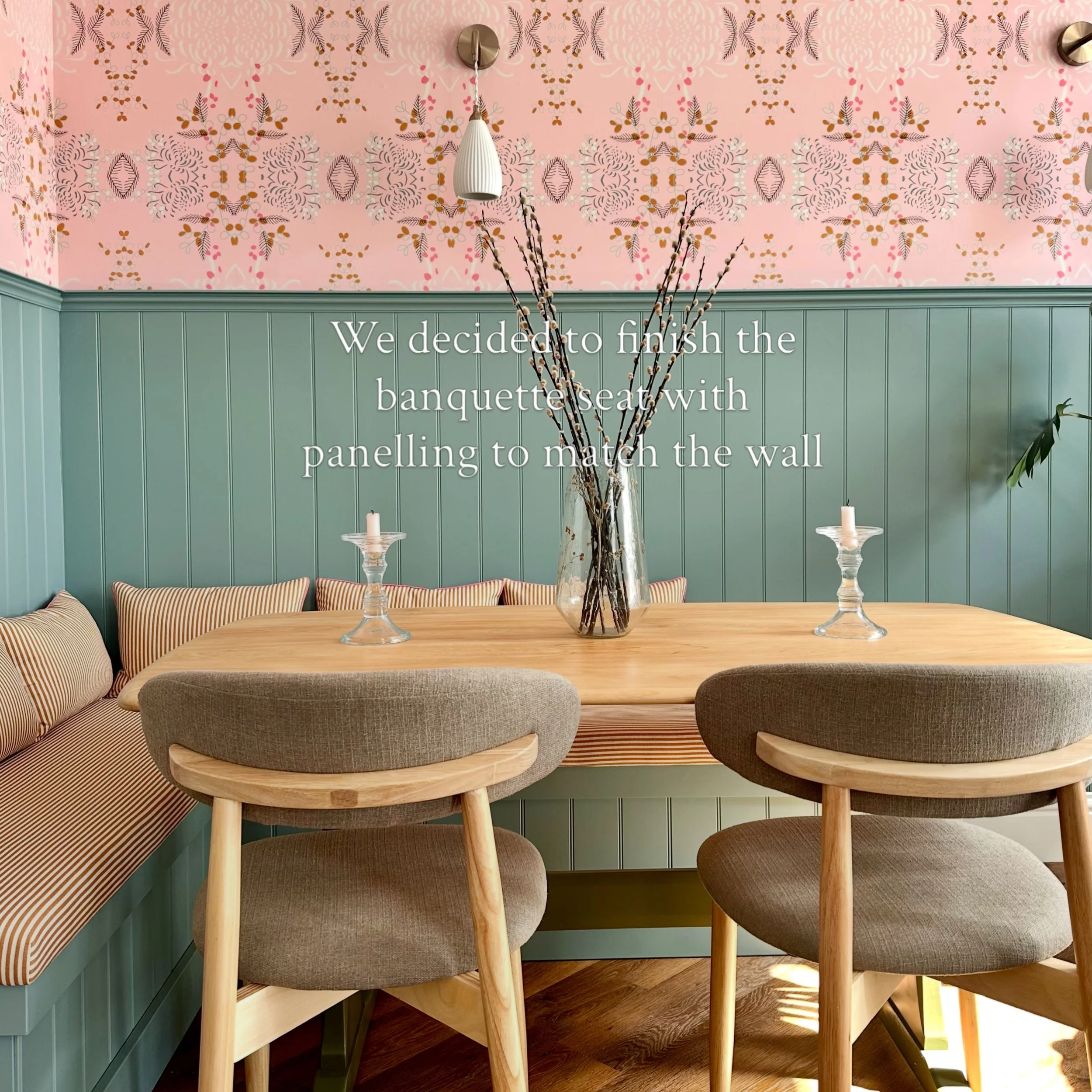 Before &amp; After. Undeniably the best use of this area, we absolutely LOVE it.

Probably not the best time to indulge in renovation work during a heatwave - we were both literally melting 🫠 😂

The seating, along with the upholstered seat and cush