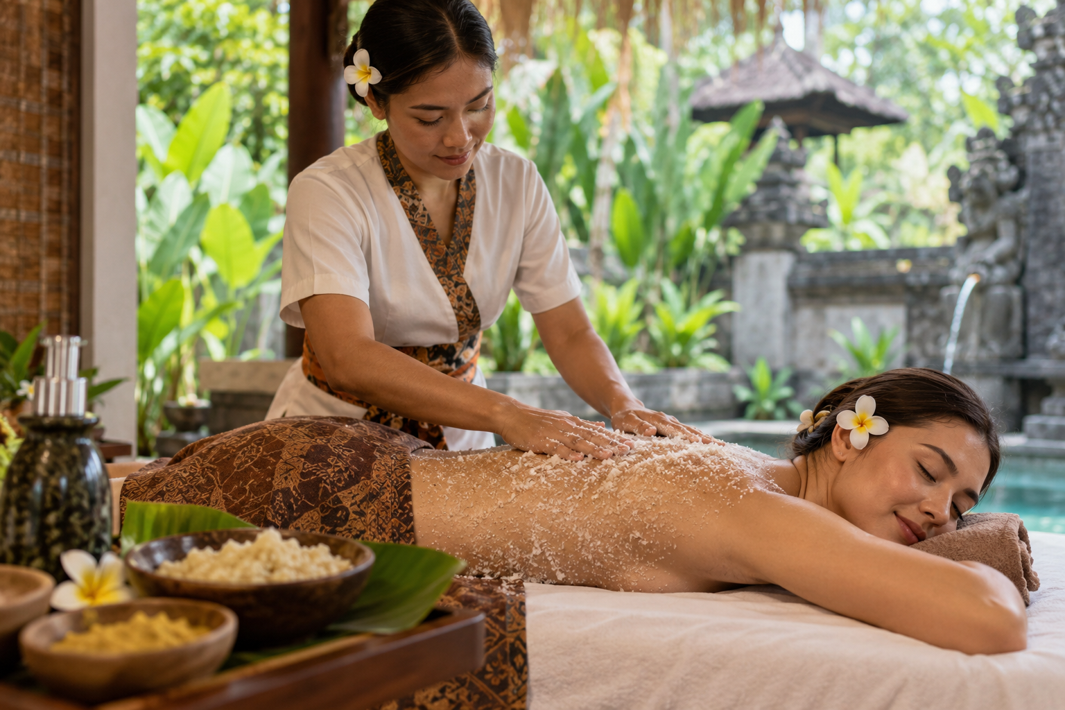 Traditional Body Scrub in Bali, A Relaxing Spa Experience