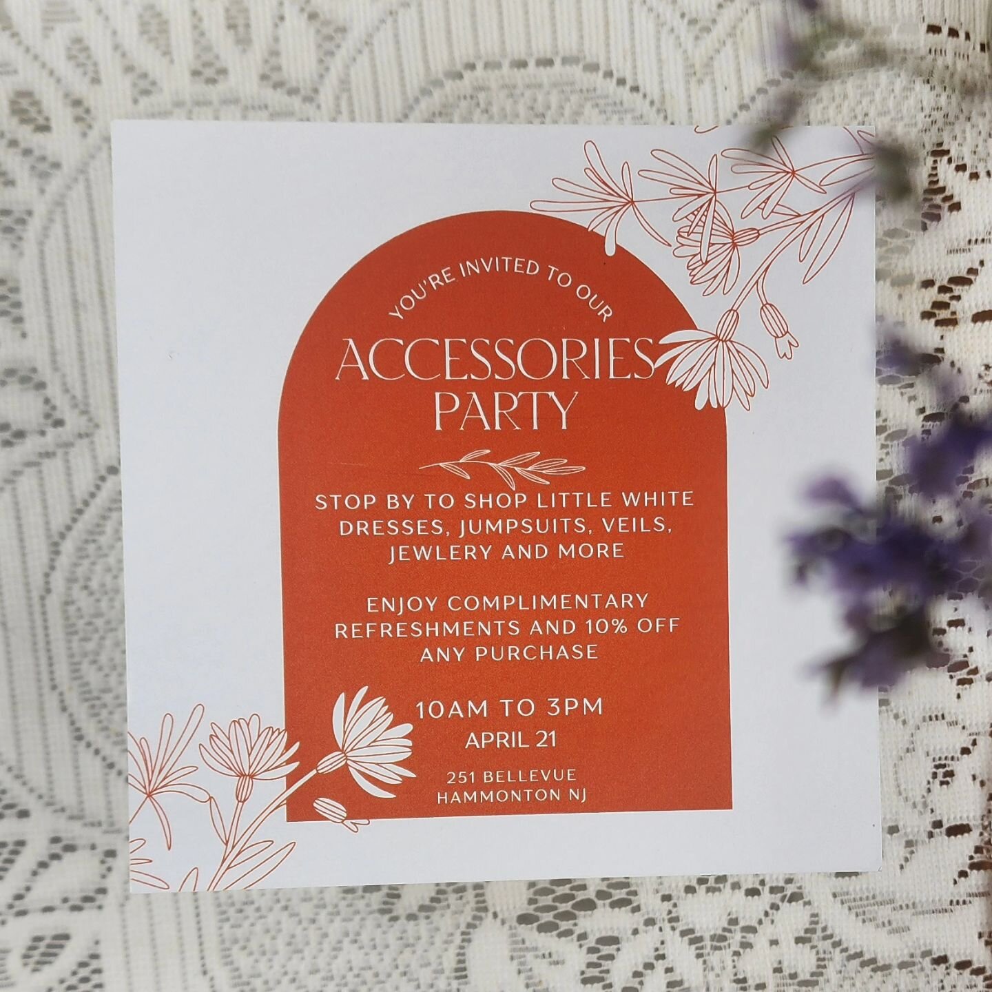 If you said yes recently, maybe you already got one of our invites! Spring has sprung and it's time to celebrate 🤍🌸 

Stop by our beautiful pre-owned designer wedding boutique in @downtown.hammonton any time between 10pm and 3pm on the 21st to brow