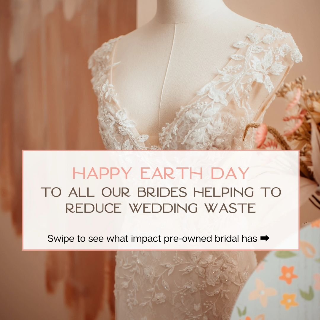 Happy Earth Day! Whether you're a new bride purchasing a once-worn or never-worn gown, or a bride who is choosing to give their beloved gown a second life, THANK YOU from us at Hand-Me-Gowns for making a small difference to help make this world a bet