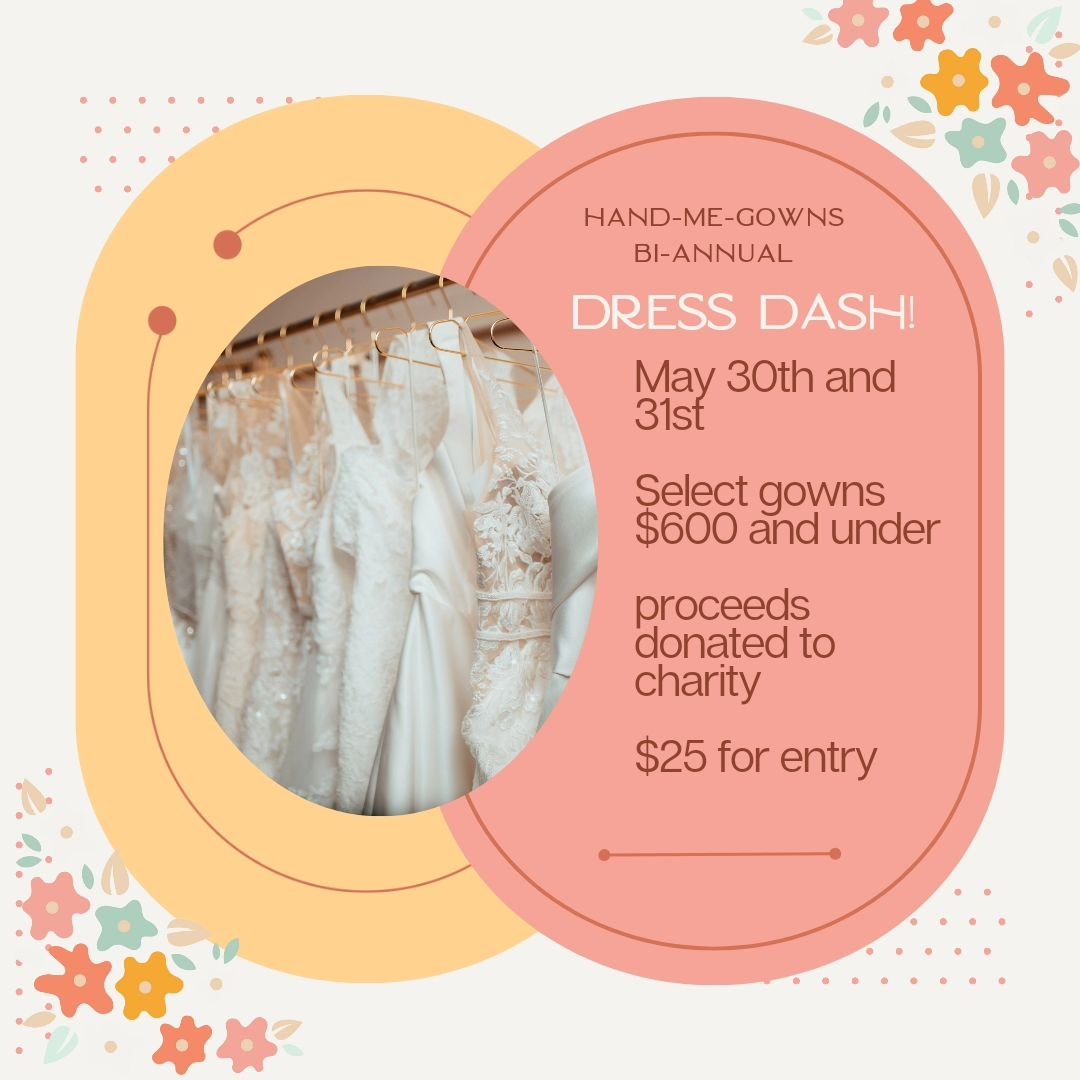 How many of you guessed correctly? It's time for our first Dress Dash of the year!! 🤍✨ This is always one of our favorite days, and hopefully it'll be a great one for you too! 

All gowns included in the sale will be $600 and under. This is a great 