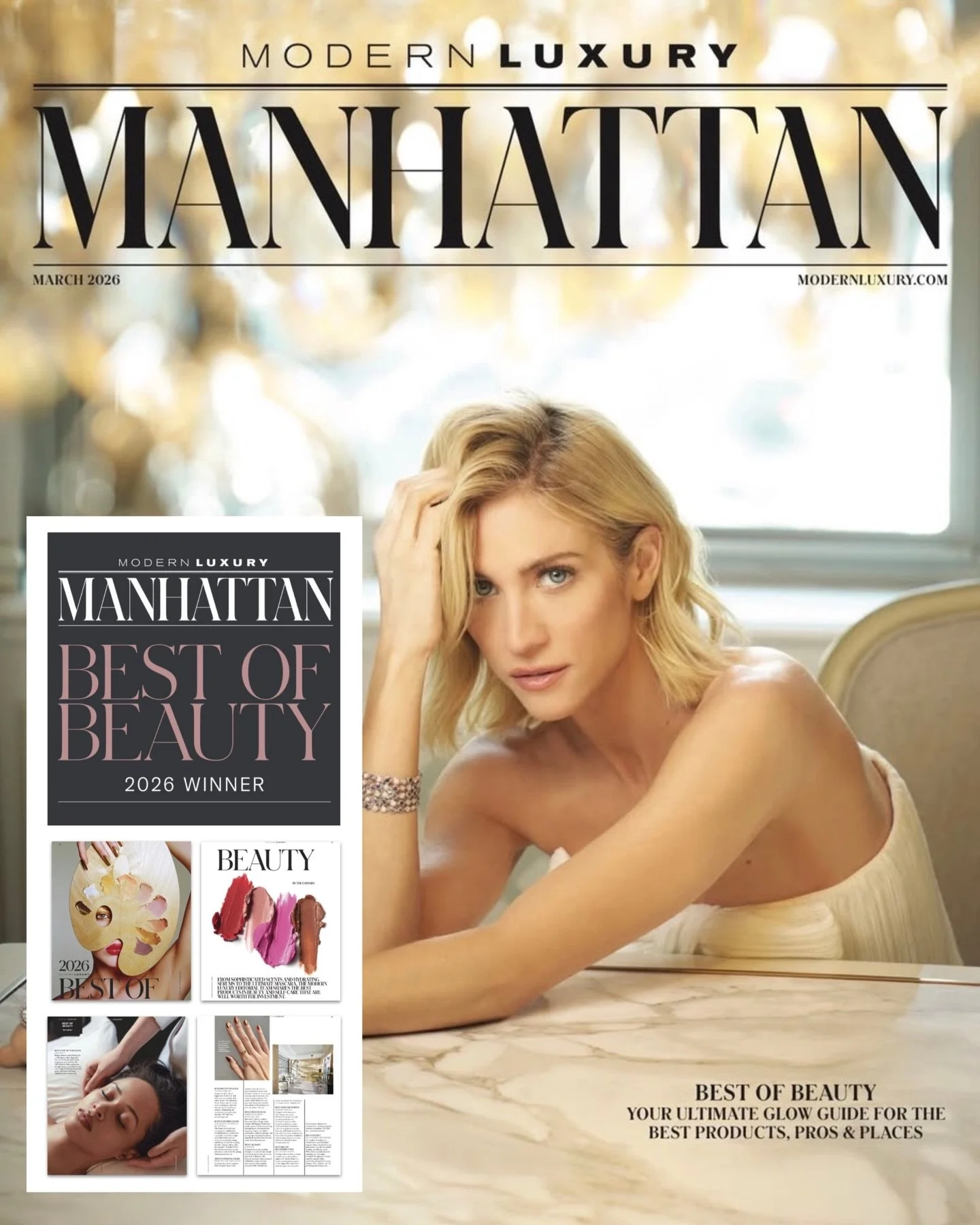 Thank you @manhattan_magazine for featuring Inside Beauty in the March issue. We are honored to be voted Best Chemical Peels in the Best of Luxury Awards. We are deeply grateful to receive such a prestigious accolade celebrating the finest in beauty 