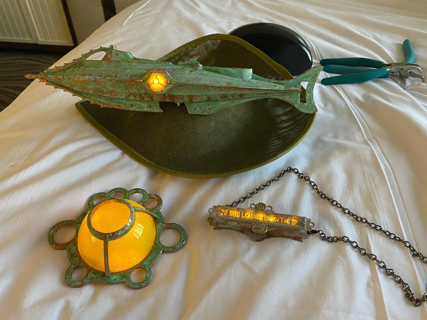 Dapper Day Nautilus gown accessories are a go! #nosleeptillcosplay #20000leaguesunderthesea #20kunderthesea #nautilus