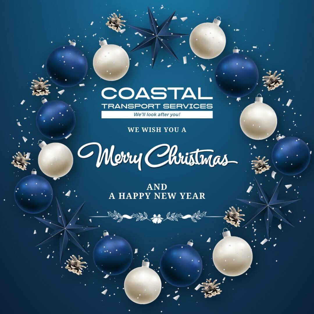 From all of us at Coastal Transport Services we hope you have a fantastic Christmas and a Happy New Year!

A huge thank you to all our staff, subcontractors, customers and suppliers for all your support through 2023 🙌 as we look forward to 2024 🔵⚪️