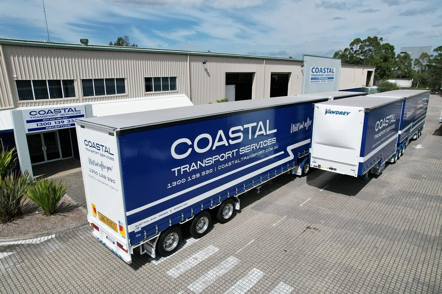 &bull;NEW TRAILERS&bull; Today we took delivery of 2x new B-Double Drop Deck Mezz sets from our good friends @vawdrey_australia! We are stoked to finally have these on the road and they look unreal! Keep an eye out for them out and about 💪 #CTS 🔵⚪️