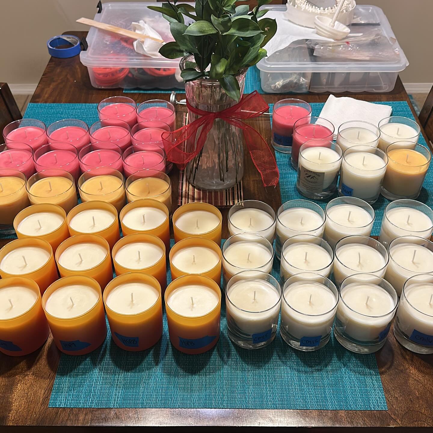 We have been busy prepping candles for the Rail Yards Holiday Market this Saturday, the 20th