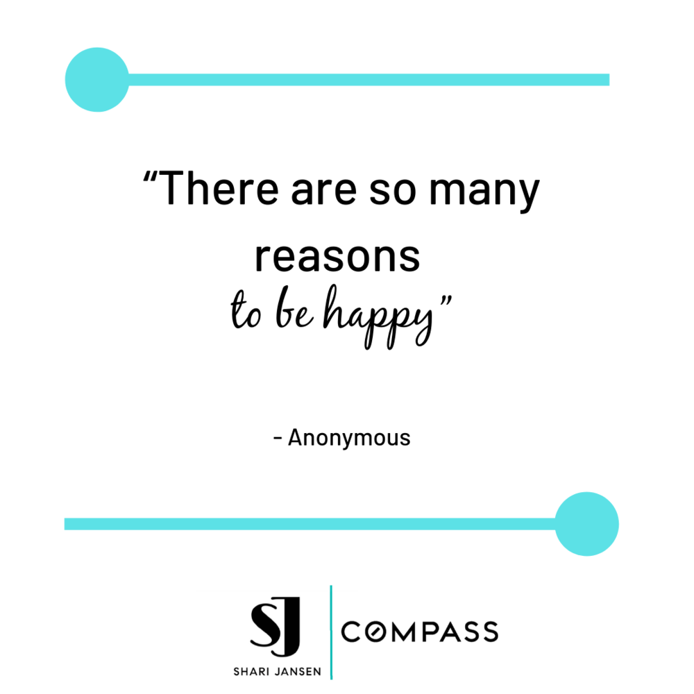 Inspirational quote on a white background with light blue accents and the logo of Shari Jansen Compass at the bottom.