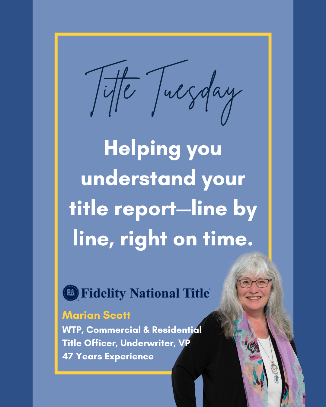 🔍 #TitleTuesday
Helping you understand your title report--line by line, right on time. With decades of experience on your side, you can count on Fidelity for smooth closings and reliable support every step of the way. 🏡💼

🌟 Call us today to learn