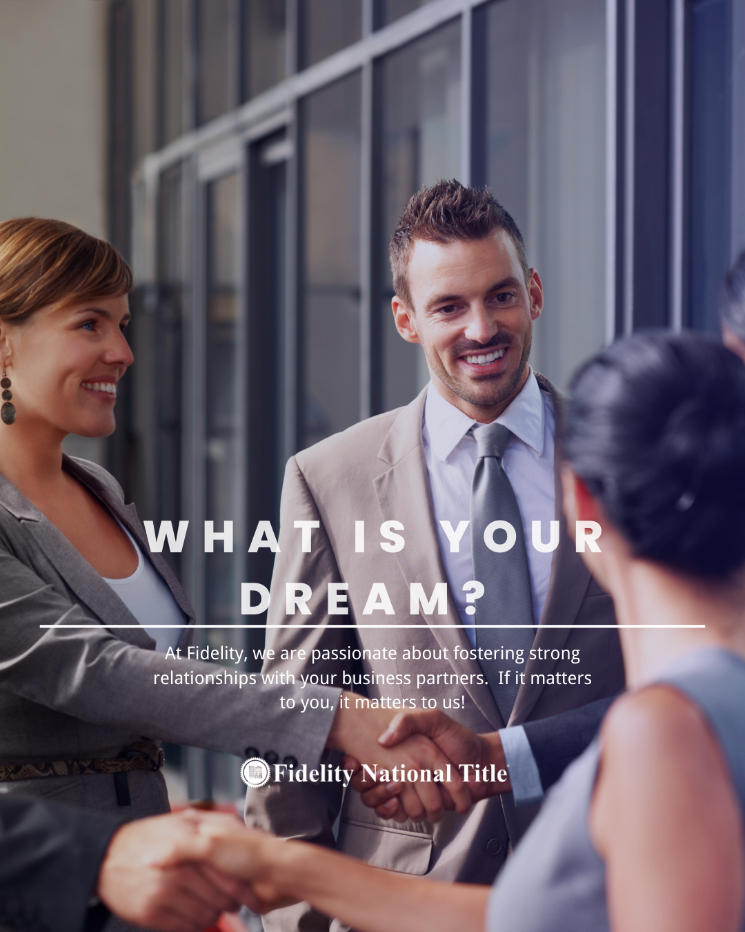 #RelationshipsMatter #DreamBigWithFidelity
At Fidelity, we are passionate about fostering strong relationships with your business partners. If it matters to you, it matters to us!
.
.
.
#TrustworthyTitle #Homeownership #SecureTransactions #ClosingThe