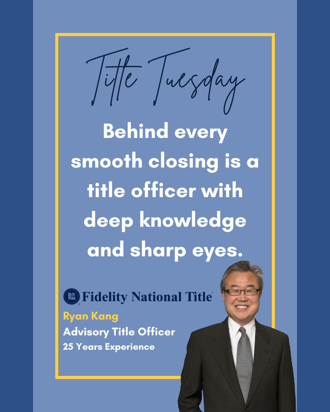 🔍 #TitleTuesday
Behind every smooth closing is a title office with deep knowledge and sharp eyes. With decades of experience on your side, you can count on Fidelity for smooth closings and reliable support every step of the way. 🏡💼

🌟 Call us tod