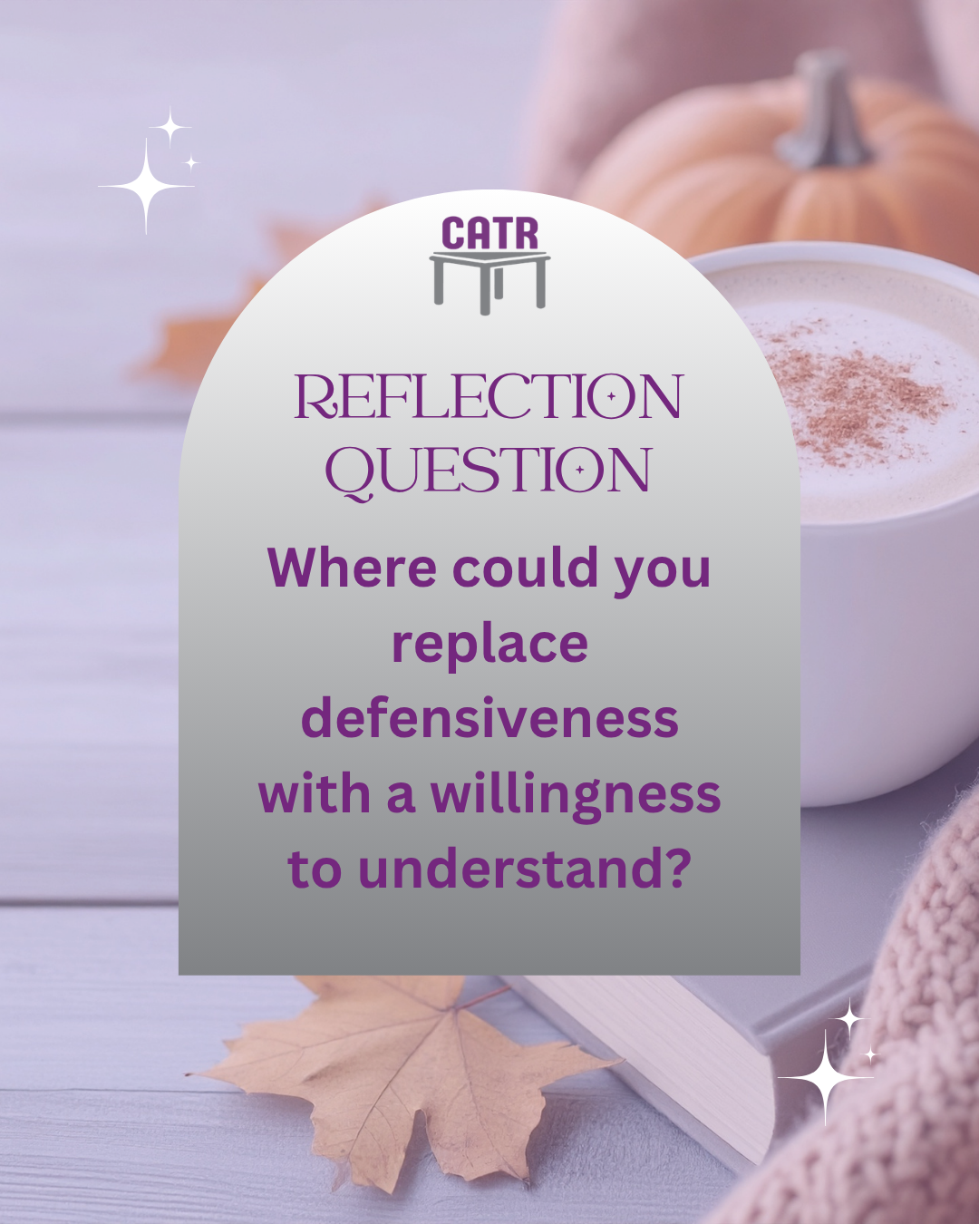 It’s natural to feel defensive when we feel misunderstood, challenged, or criticized. But those moments can also be opportunities to strengthen our relationships.

What might change if we paused before responding and focused on understanding the othe