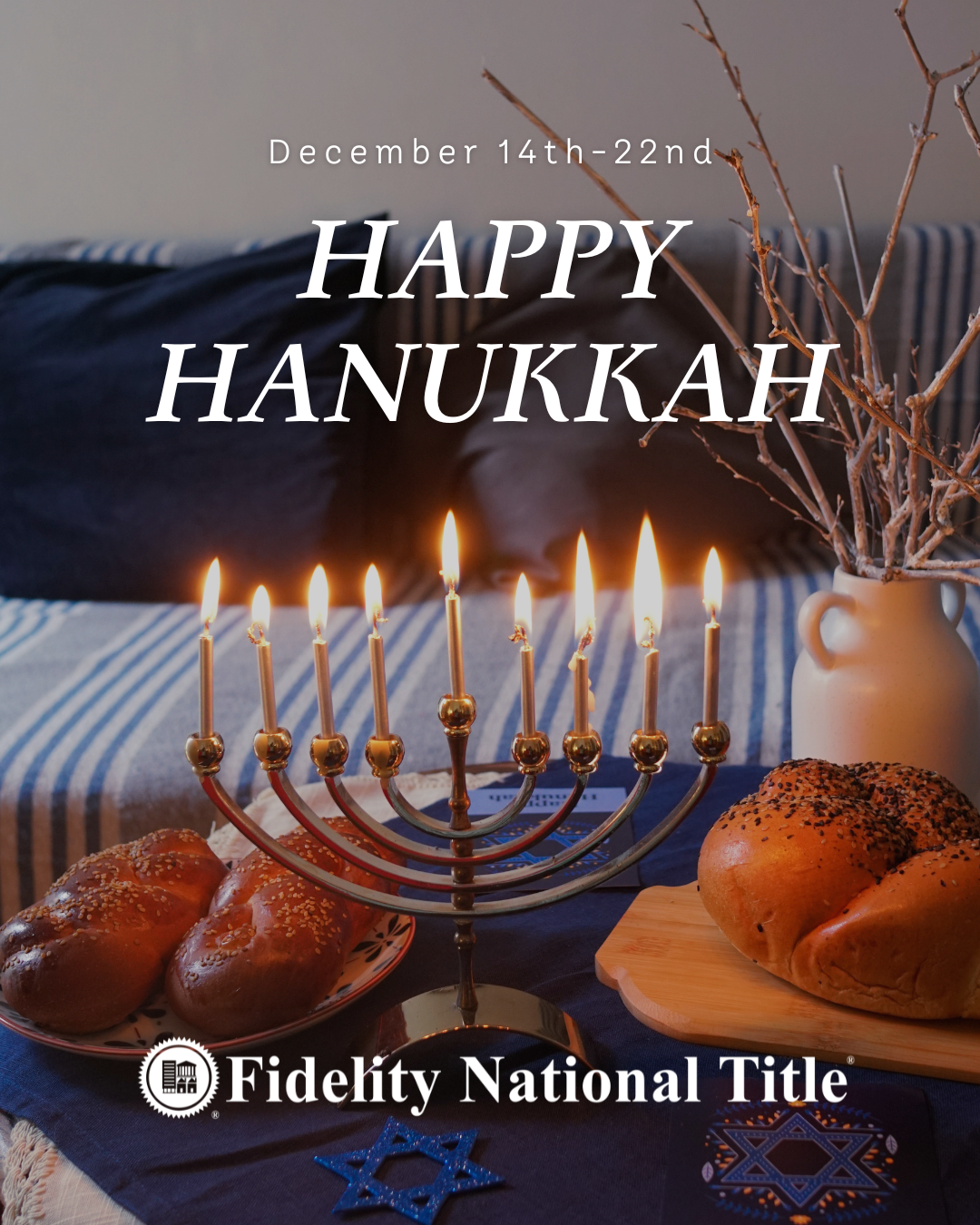 Wishing a bright and joyful Hanukkah to all who celebrate. 🕎✨
From all of us at Fidelity National Title, may this season bring light, peace, and meaningful moments with the ones who matter most.
.
.
.
#HappyHanukkah #FidelityWA #FidelityNationalTitl