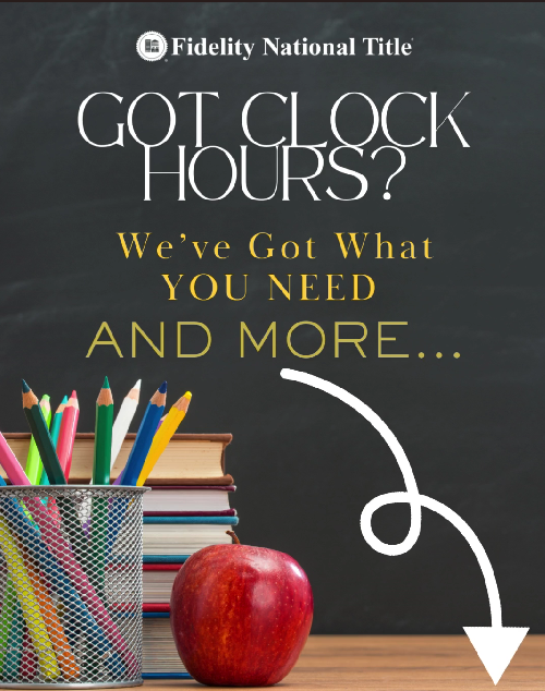 📚 Education Opportunities with Fidelity National Title 📚

At Fidelity National Title, we’re committed to bringing value to our clients by offering key training opportunities that keep pace with our industry’s rapid changes. We’re excited to provide