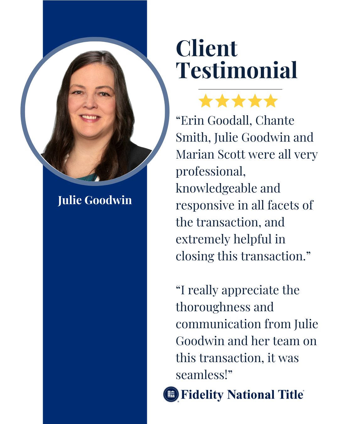 ⭐ Shout out to our amazing team members on 5-star testimonials 👍🏻 👏🏼 ⭐️⭐️⭐️⭐️⭐️
.
.
.
#InsistOnFidelity #FidelityNationalTitle #TitleandEscrow #FidelityFamily #FidelityWA #FNT