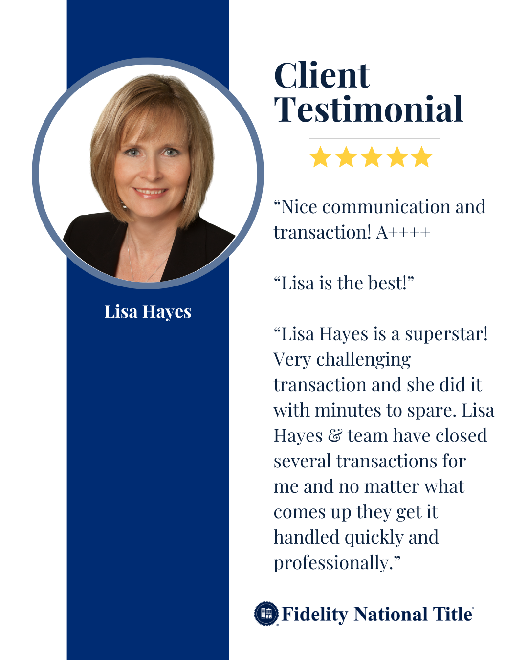 ⭐ Shout out to our amazing team members on 5-star testimonials 👍🏻 👏🏼 ⭐️⭐️⭐️⭐️⭐️
.
.
.
#InsistOnFidelity #FidelityNationalTitle #TitleandEscrow #FidelityFamily #FidelityWA #FNT