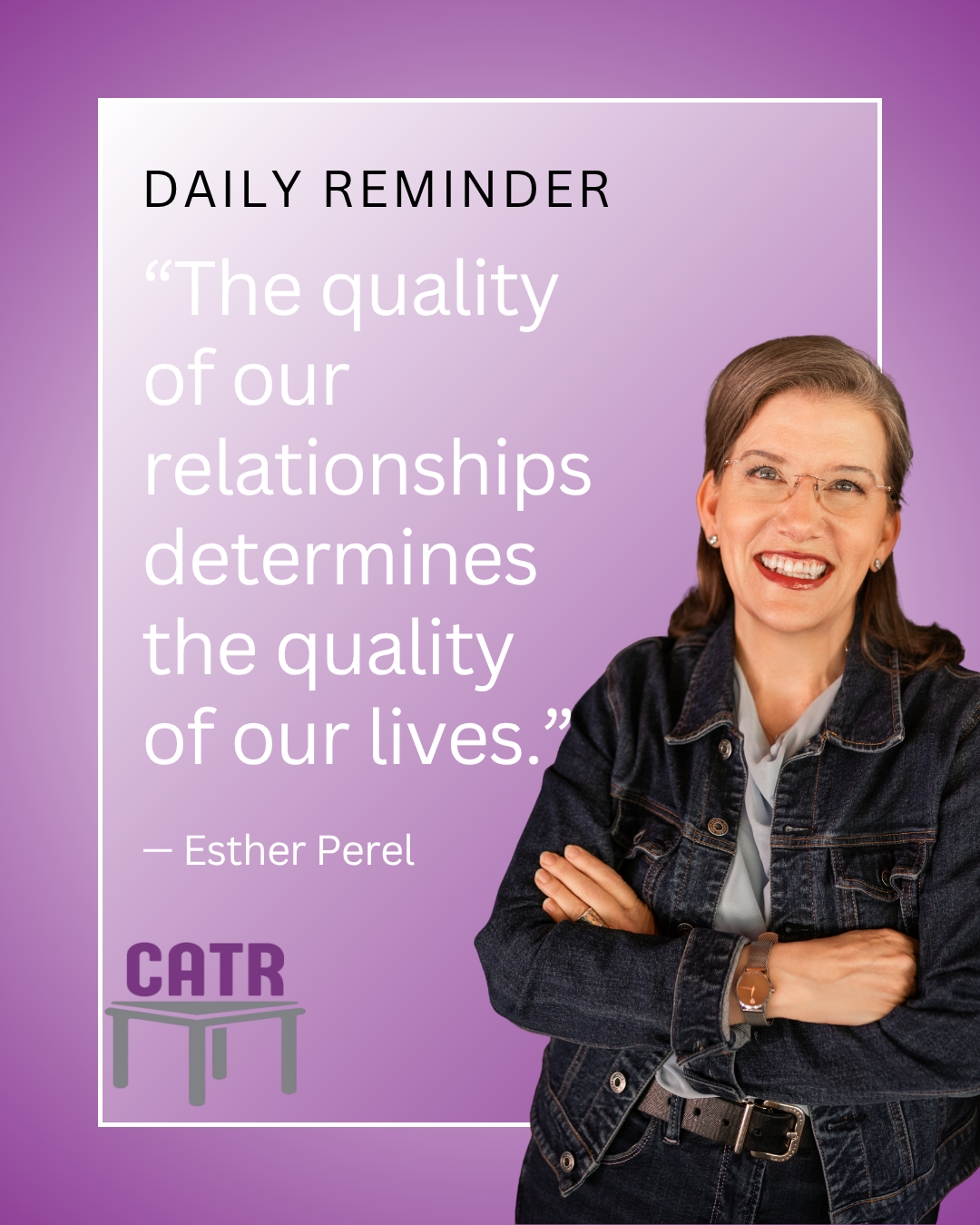 Our relationships shape how we communicate, collaborate, navigate challenges, and build trust.

That’s at the heart of the CATR Theory™: Communication, Accountability, Trust, and Respect are not just leadership skills. They’re the foundation of how w