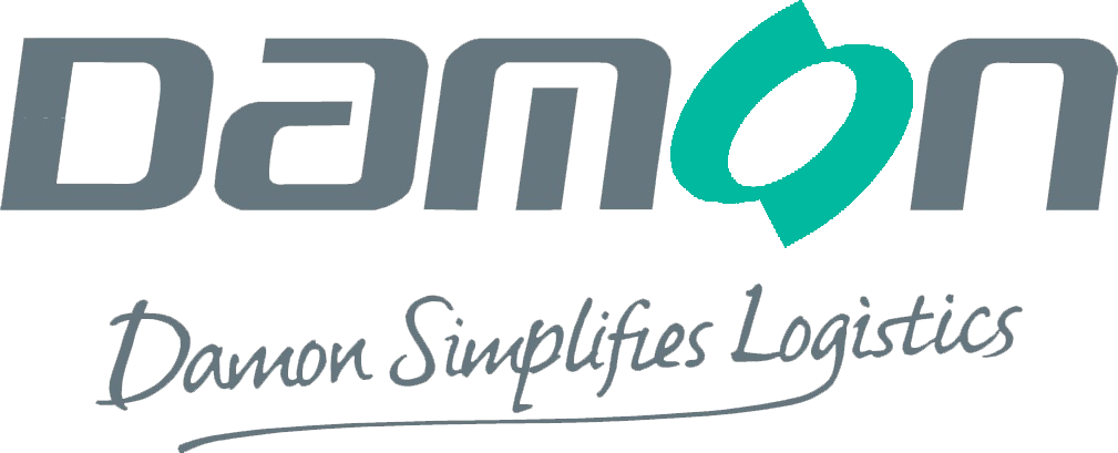Damon logo with the tagline "Damon Simplifies Logistics" written below it.