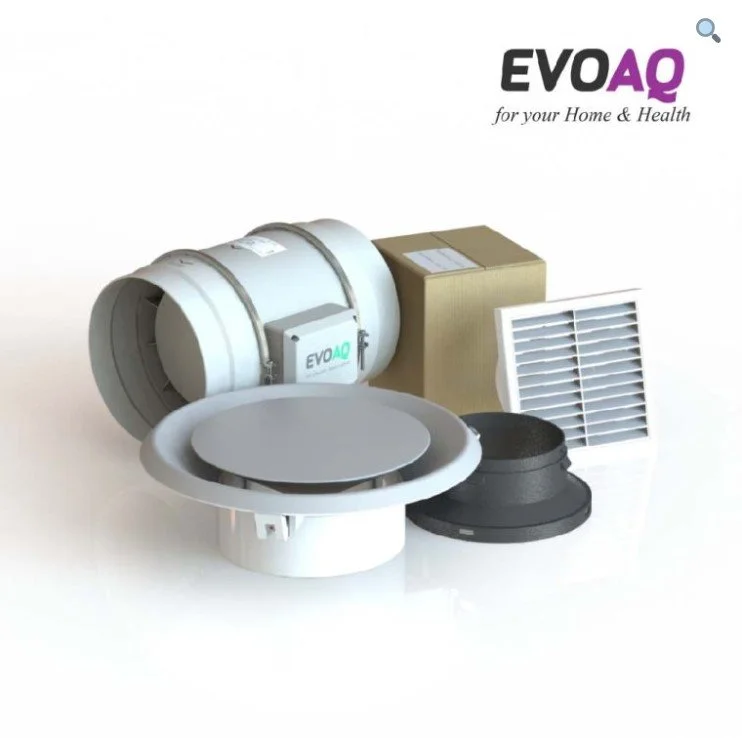 Humidity Sensor Axial EVOAQ Extraction Fan Kits for Automatic operation