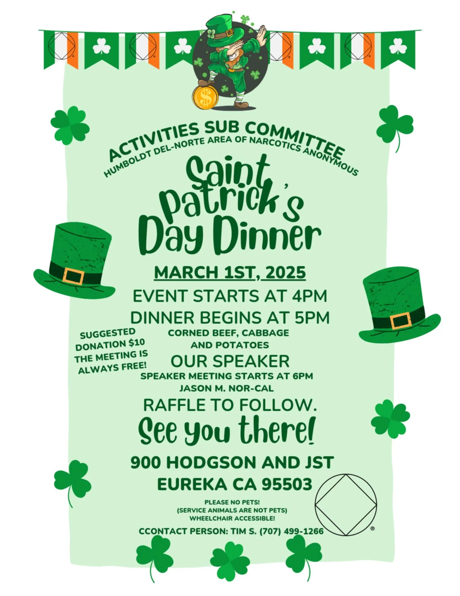 Saint Patrick's Day Dinner