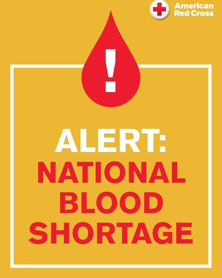 We know we&rsquo;ve asked our membership to donate for one of our own, but now we&rsquo;re asking you to help again. If you&rsquo;re willing and able, our state could use your help! 

We're facing a severe blood shortage &mdash; our national blood su