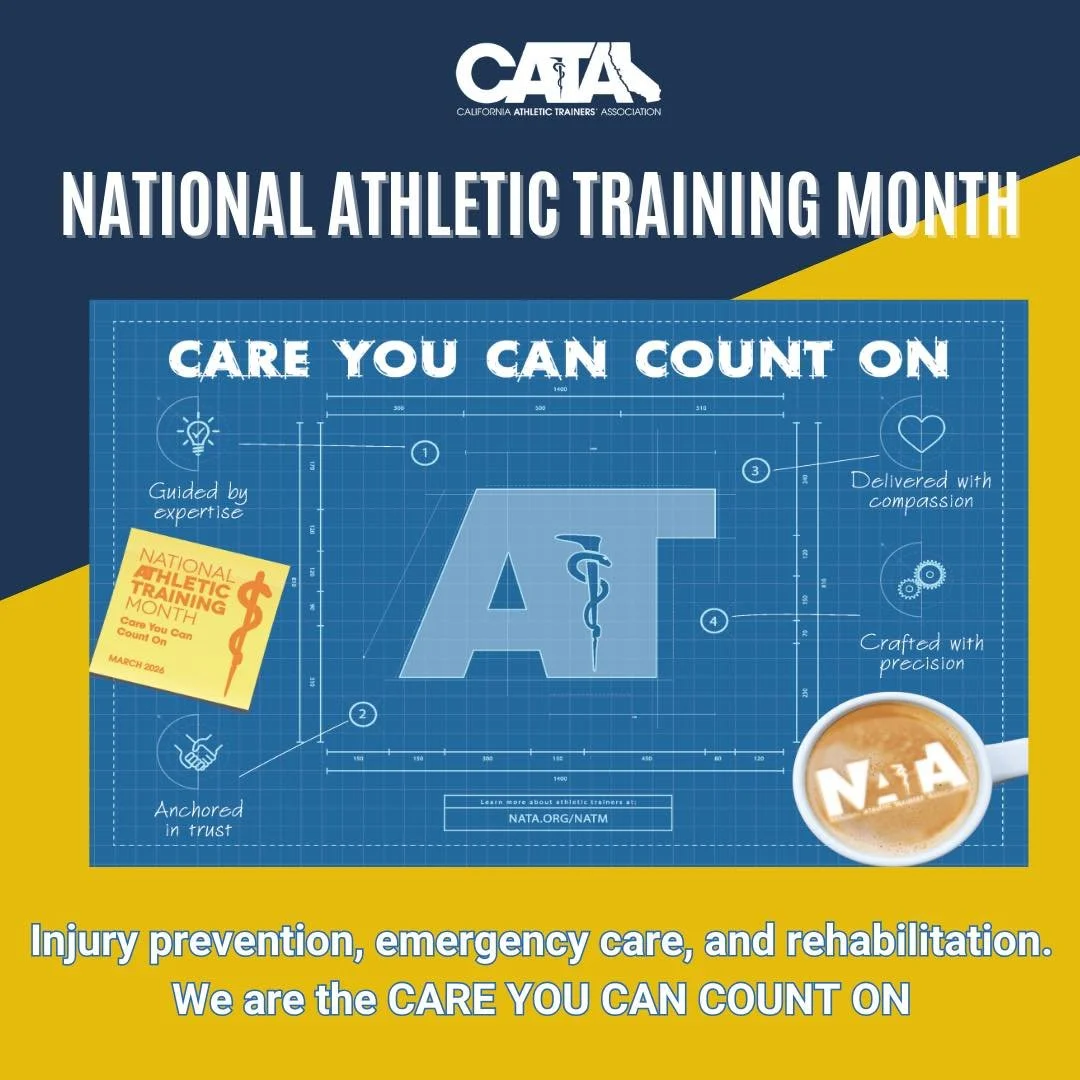 National Athletic Training Month (NATM) is held every March to raise awareness of athletic trainers, health care professionals who prevent, diagnose and treat injuries and medical conditions. The 2026 tagline, chosen by members on social media, is &q