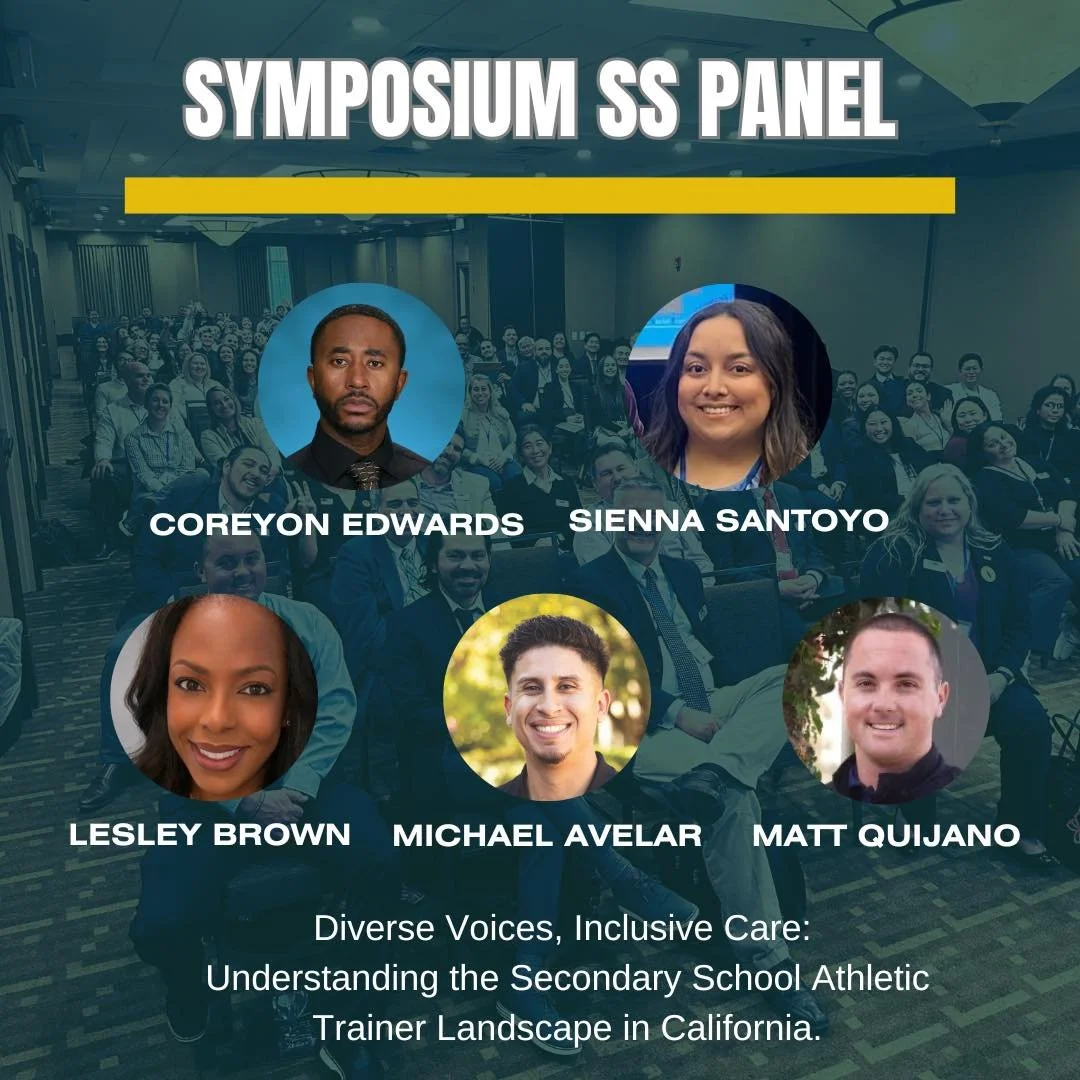 CATA Secondary School ATs! Make sure to check out the CATA SS Panel Sunday at 2PM! "Diverse Voices, Inclusive Care: Understanding the Secondary School Athletic Trainer Landscape in California&rdquo; will be facilitated by CATA SS Chair Kirsten F