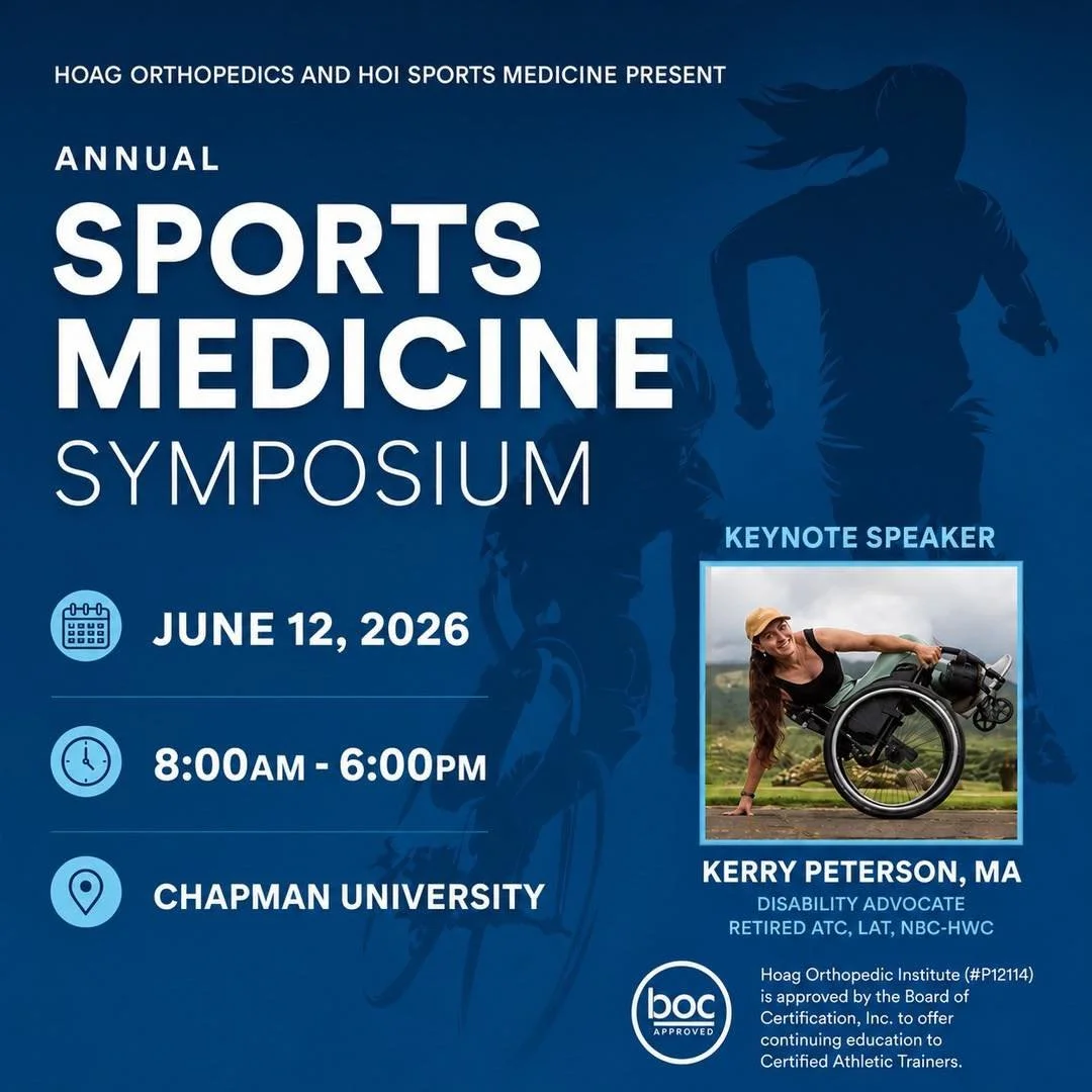 CEU OPPORTUNITY 

Repost from @hoagortho_academics
&bull;
The agenda just dropped for the 2026 Sports Medicine Symposium &mdash; and this year&rsquo;s lineup is one you won&rsquo;t want to miss. 🔥

Join us June 12 at Chapman University for a dynamic