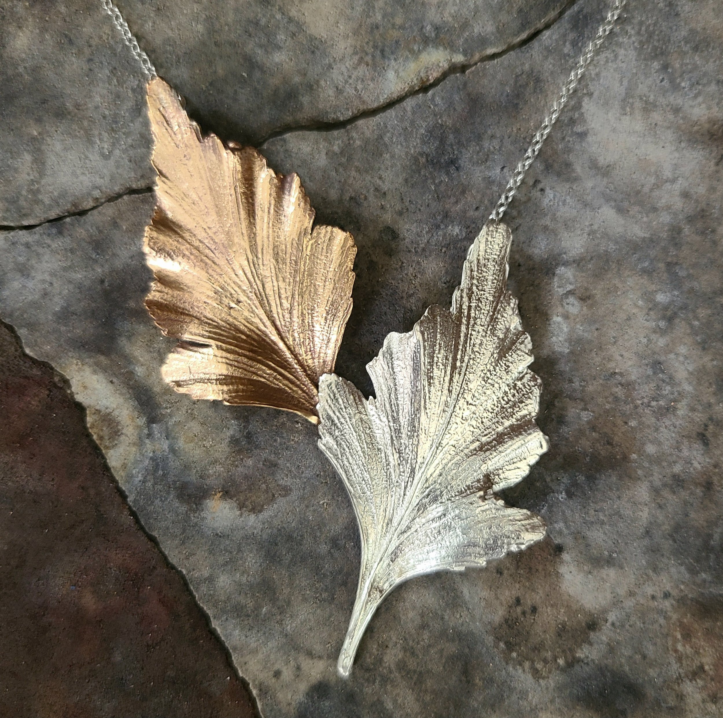 Two leaf celery top pine necklace