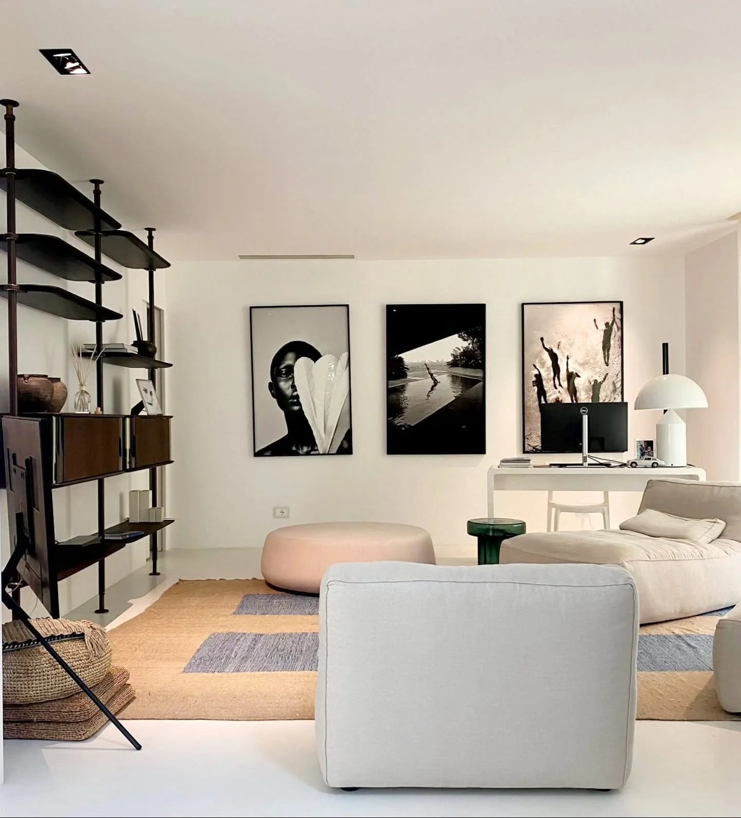 Project Calabria - Italy

A summer home is all about balance &mdash; calm, clean lines paired with bold yet serene shapes. The contrast of soft neutrals with sculptural pieces creates a space that invites you to unwind.
The Moroccan rug grounds the r