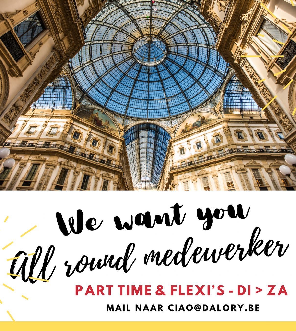 🇮🇹 We want you to join our team. Apply by sending your cv to ciao@dalory.be

#pastificiodalory #wewantyou #ᴊᴏɪɴᴏᴜʀᴛᴇᴀᴍ