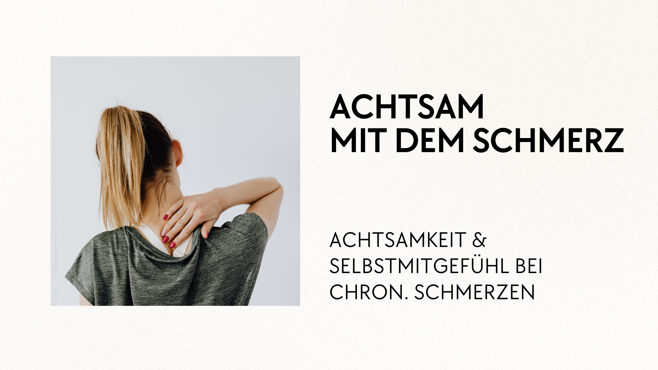 Frau mit chronischen Schmerzen