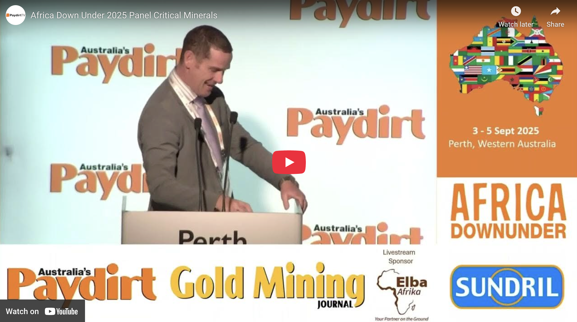 CEO Keith Muller Speaks on the Africa Down Under 2025 Panel on Critical Minerals