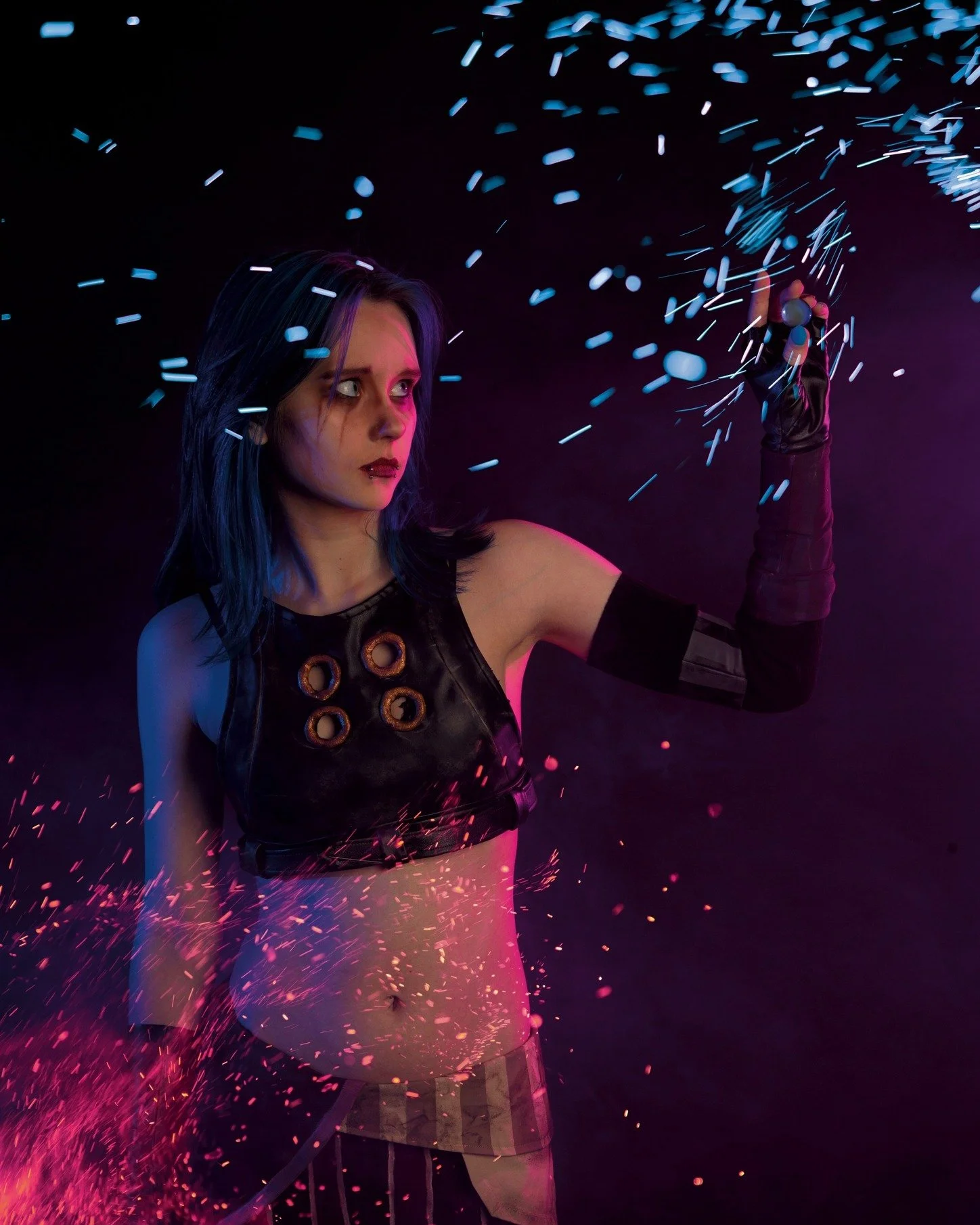 #TBT til fjor&aring;rets hovedprosjekt med Cosplay &amp; Foto ✨
Her ser vi Ronja Molv&aelig;r (@molly_coz) som Jinx fra Arcane (League of Legends) 🔥
📸 Fotograf: Inky Amundsen (@inky_scribble_photo)

#Cosplay #Arcane #LeagueOfLegends #BjerkelyFHS